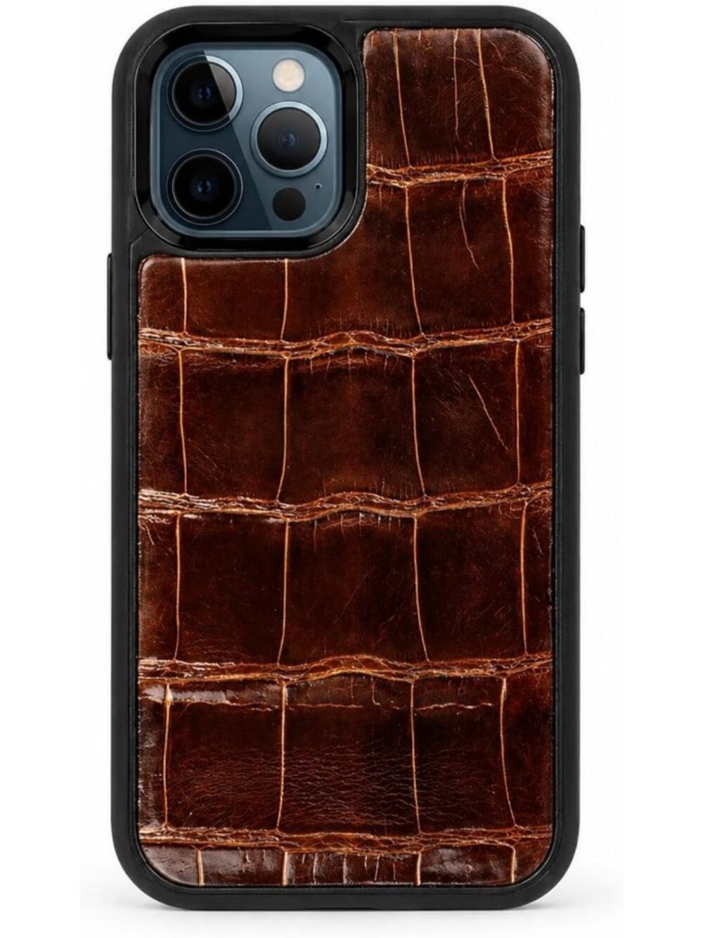 Handmade Luxury Alligator Leather iPhone 12/12 Pro Case, Protective Cover & Gift